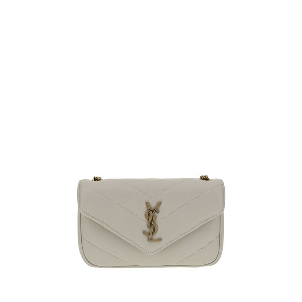 Saint Laurent White Lamb Ovis Aries Aries Shoulder Bag