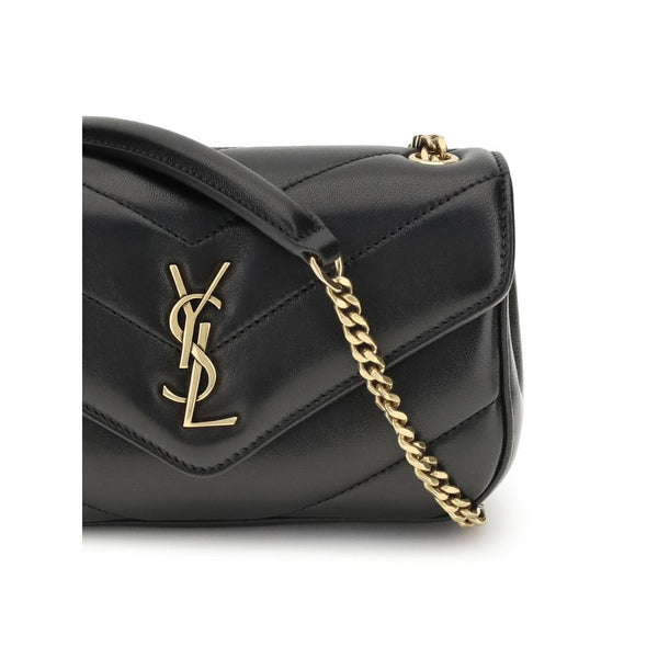 Saint Laurent Black Lamb Ovis Aries Aries Shoulder Bag