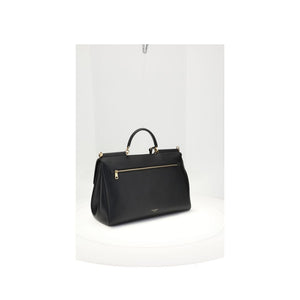Dolce & Gabbana Black Calf Leather Bos Taurus Shoulder Bag