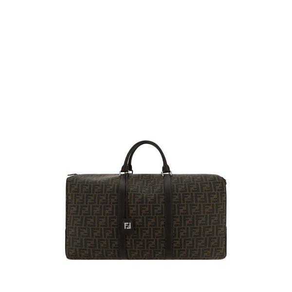 Fendi Brown Canvas Luggage And Travel