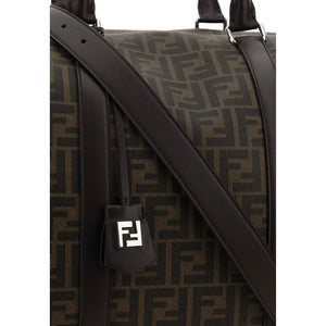 Fendi Brown Canvas Luggage And Travel