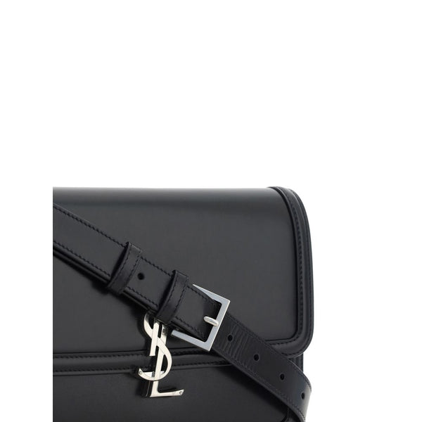 Saint Laurent Black Calf Leather Bos Taurus Shoulder Bag