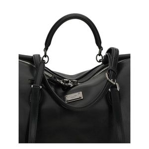 Dolce & Gabbana Black Calf Leather Bos Taurus Handbag