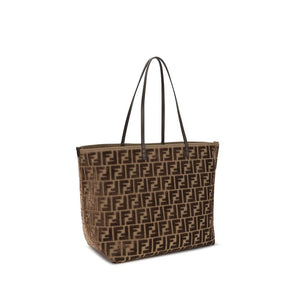 Fendi Brown Fabric Shoulder Bag