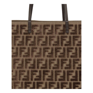Fendi Brown Fabric Shoulder Bag