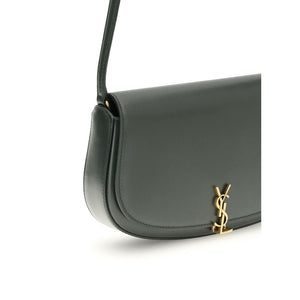 Saint Laurent Green Calf Leather Bos Taurus Shoulder Bag